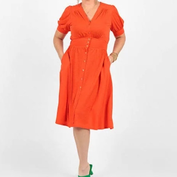 Lularoe SKYLER Midi Button Front Dress - Picture 1 of 13